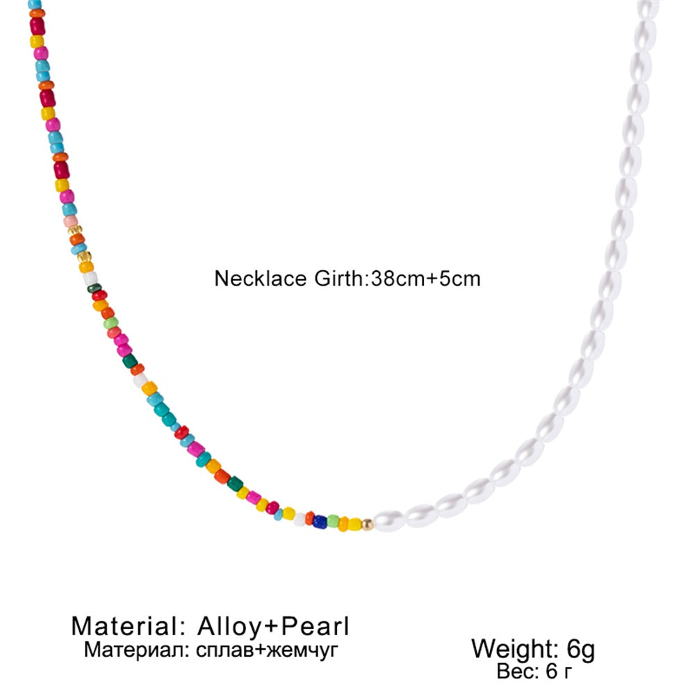 Beaded Pearl Mix and Match Choker
