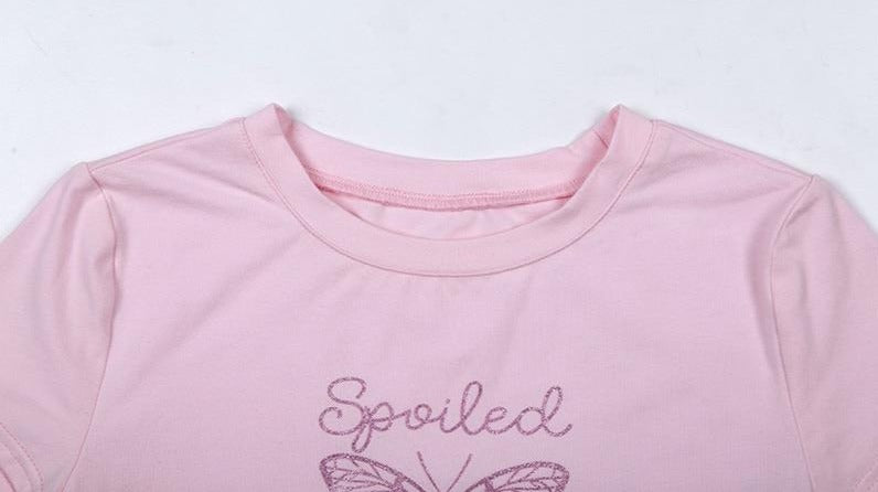 Spoiled Butterfly Pink Tee