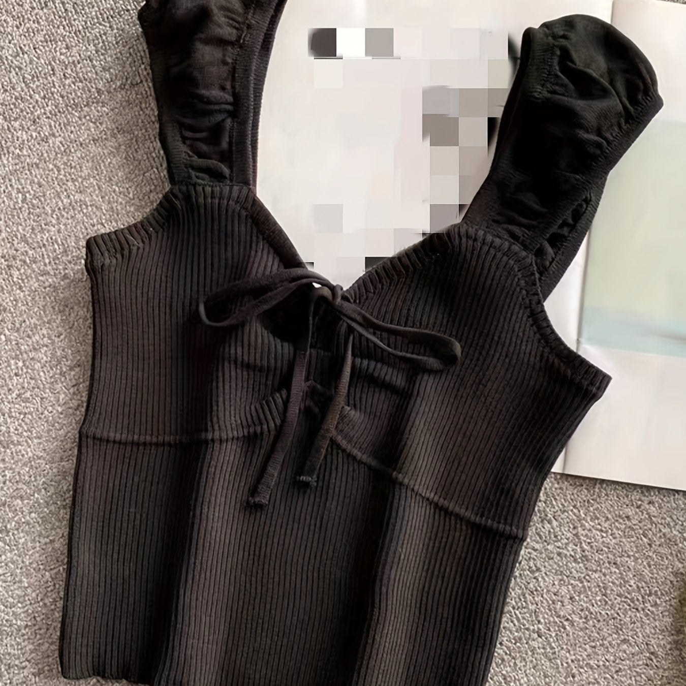 Ribbed Ruffle Sleeve Top