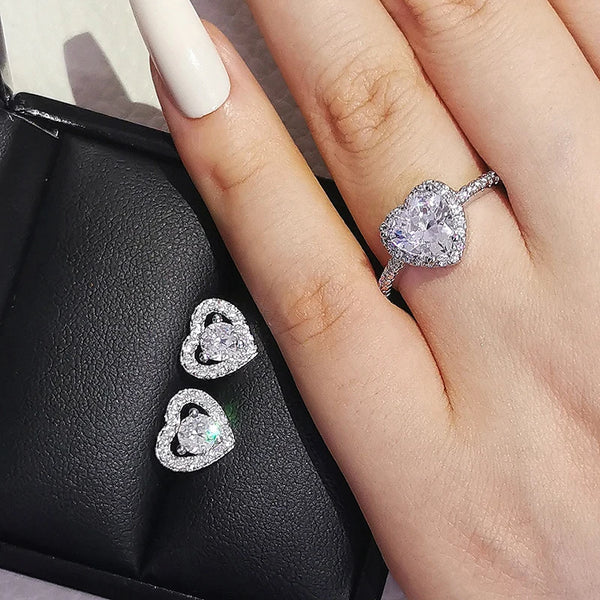 One of a Kind Crystal Heart Bundle Set