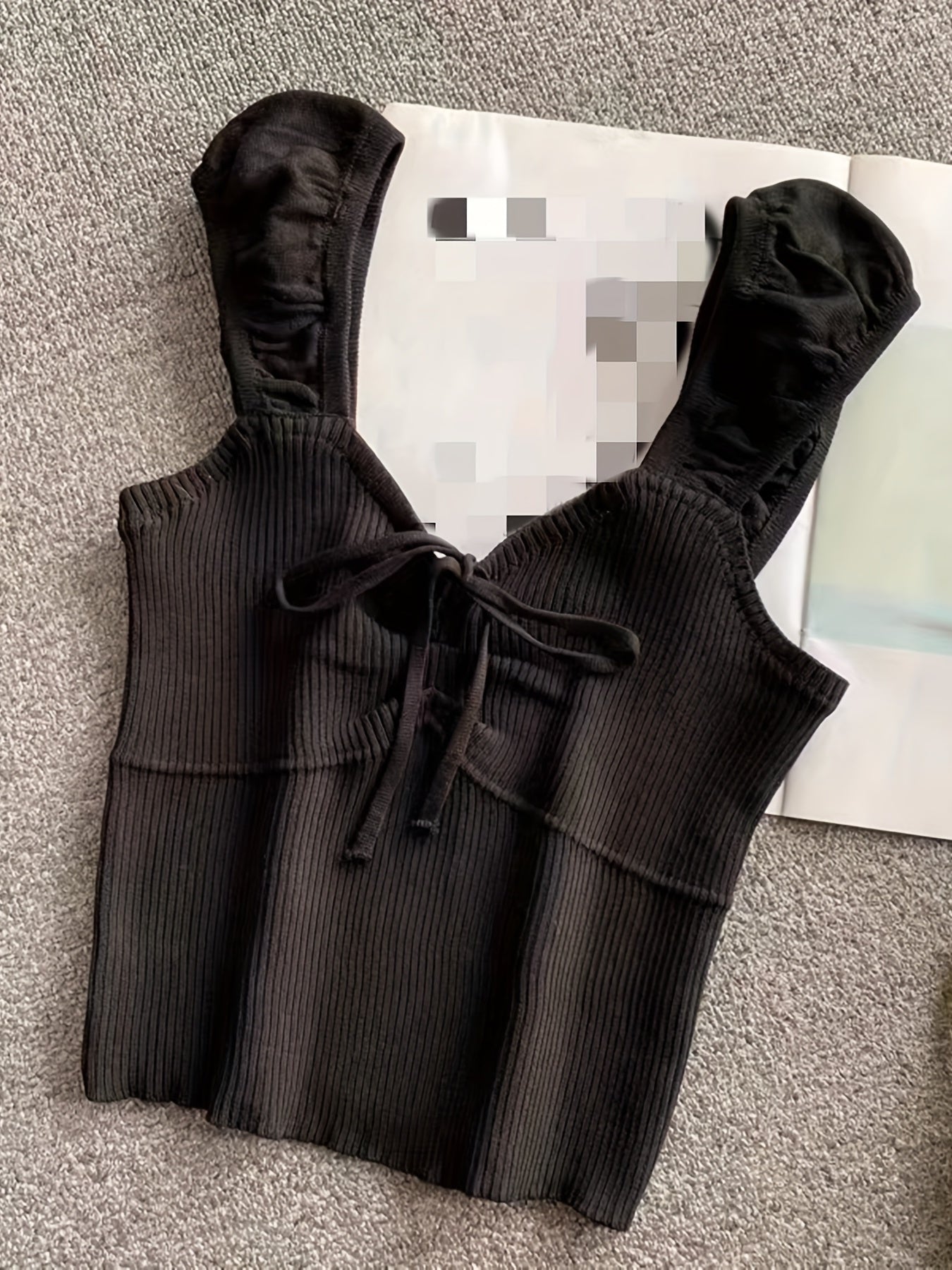 Ribbed Ruffle Sleeve Top