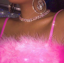 Y2K Bling Cuban Link Choker