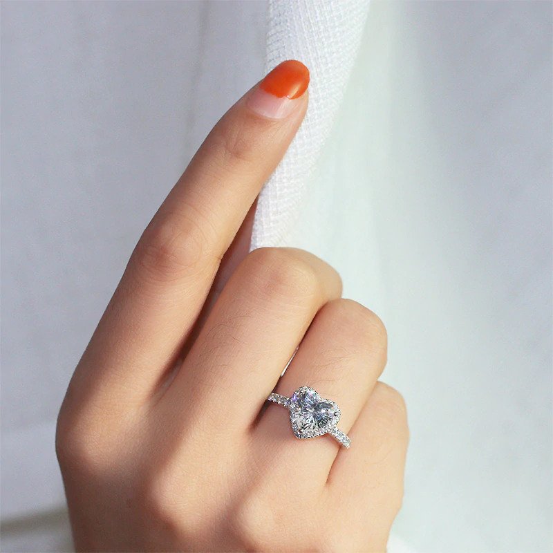 Crystal Heart Ring