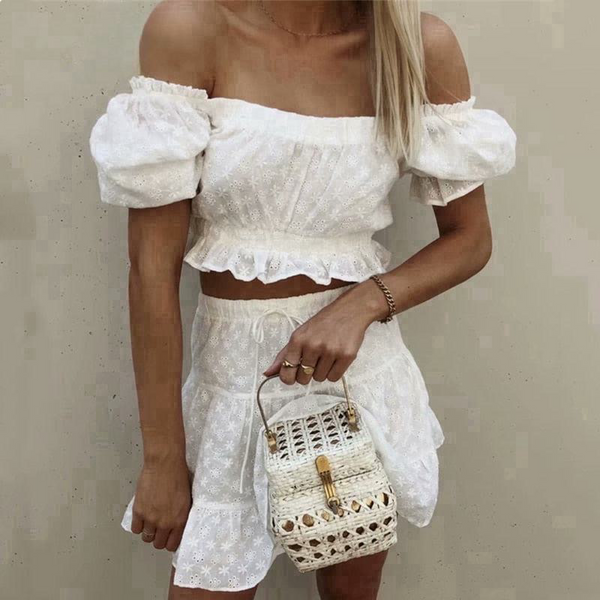 Country girl 2 piece set dress