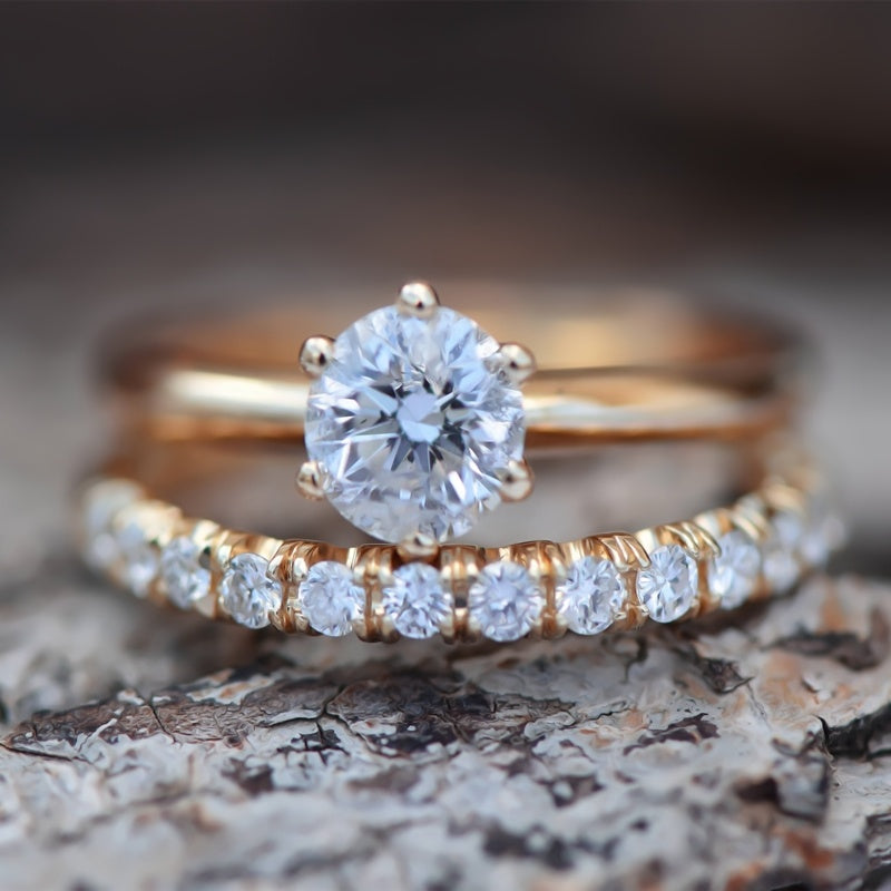 Olivia Crystal Engagement Ring Set