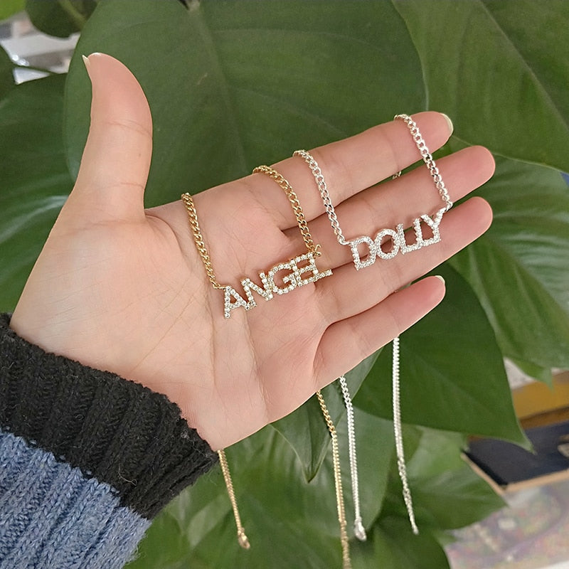 Angelic CZ Custom Name Choker