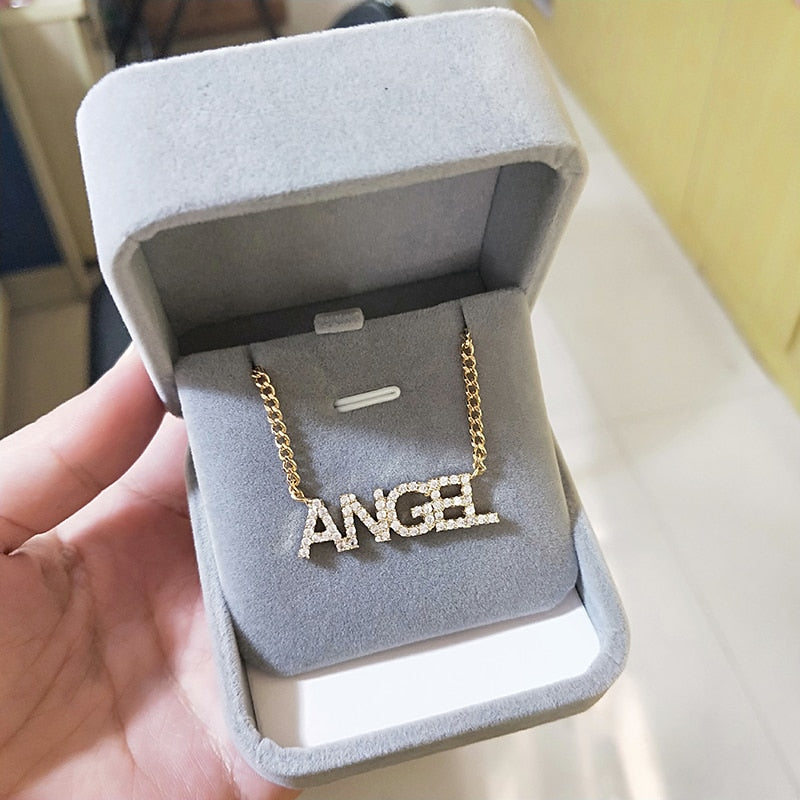 Angelic CZ Custom Name Choker