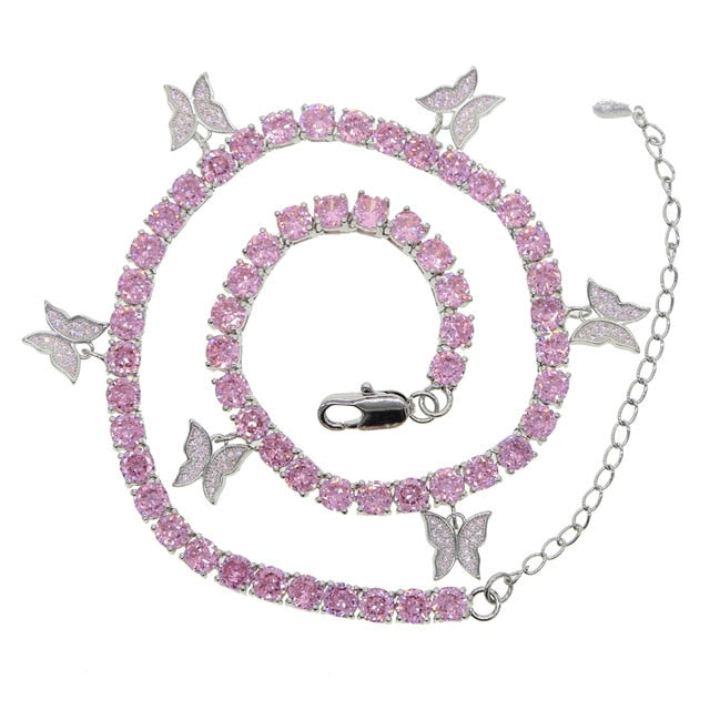 Luxury Bling Butterfly Choker