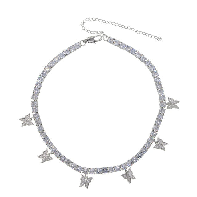 Luxury Bling Butterfly Choker