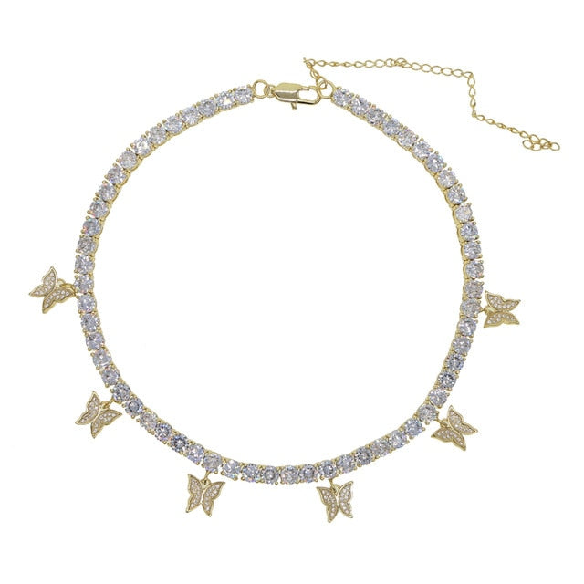 Luxury Bling Butterfly Choker