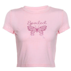 Spoiled Butterfly Pink Tee