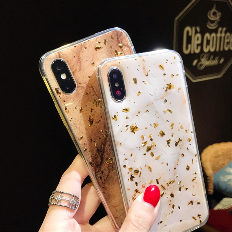 Luxury Gold Foil Bling Marble Phone Case