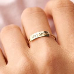 Minimalist Gold Custom Ring Band