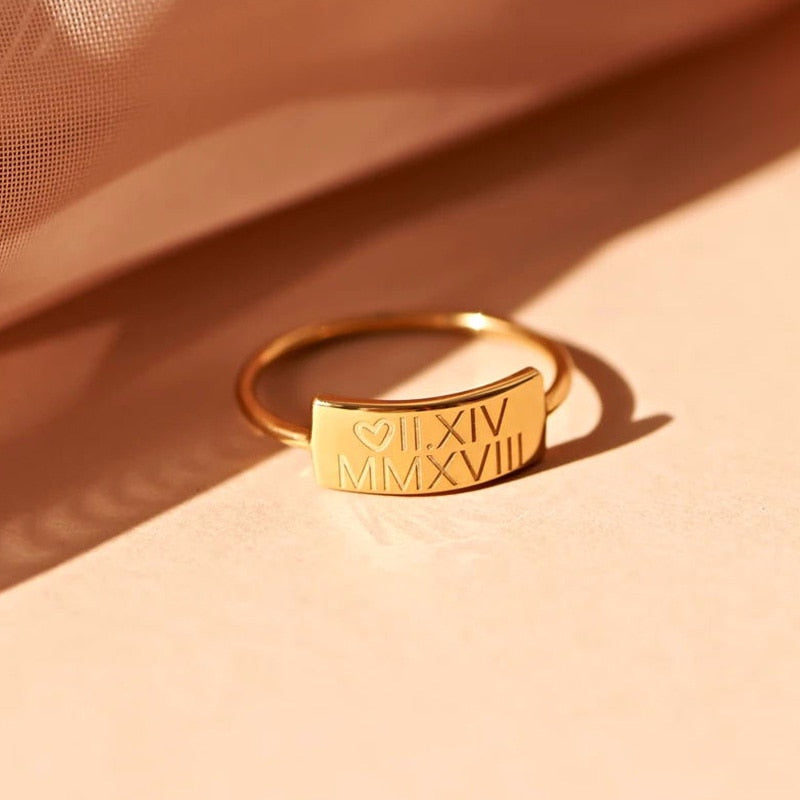 Minimalist Gold Custom Ring Band