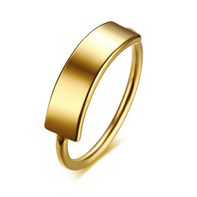 Minimalist Gold Custom Ring Band