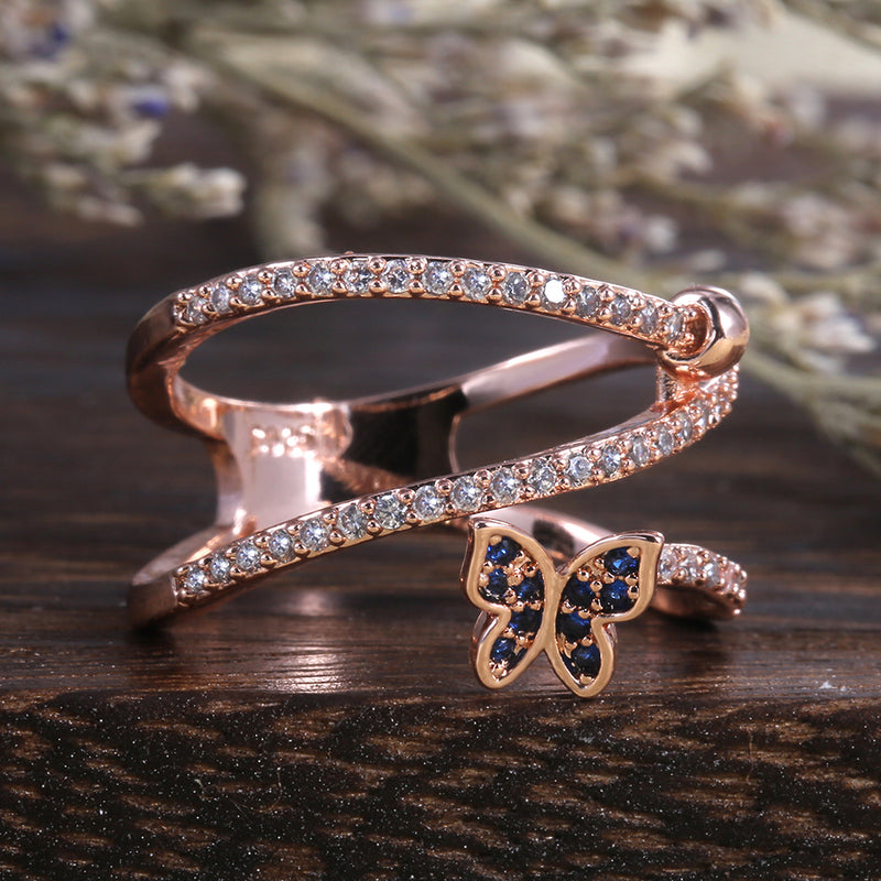 Romantic Butterfly Trail Ring