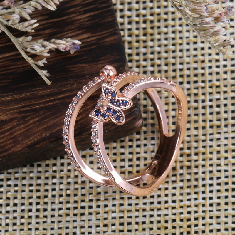 Romantic Butterfly Trail Ring