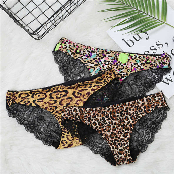 Lace Leopard Seamless Panties