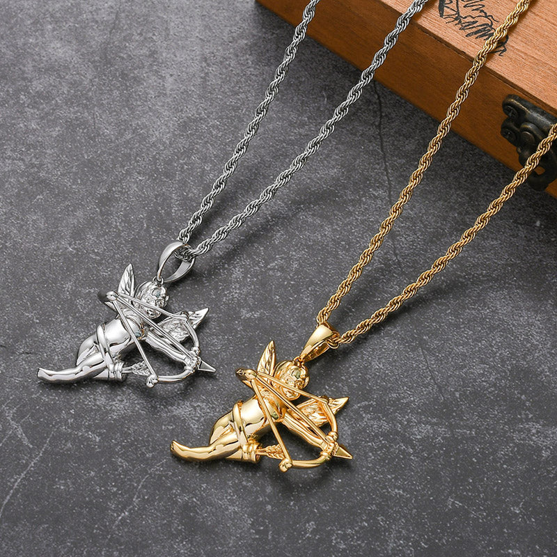 "Fall in Love" Angel Cupid Necklace