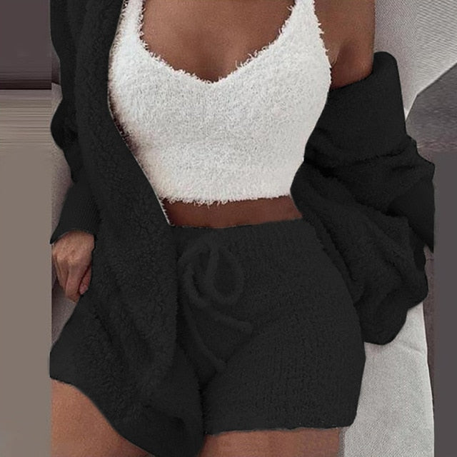 Cozy Knit Fluffy 3 Set