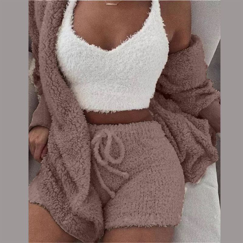 Cozy Knit Fluffy 3 Set