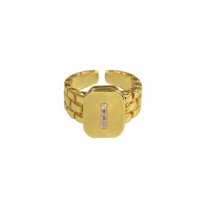 14k Gold Plated Monogram Ring