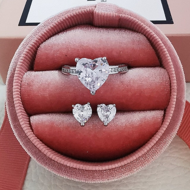 One of A Kind Crystal Heart Bundle Set