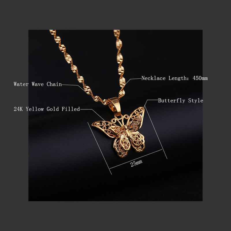 Gold Butterfly Charm Choker