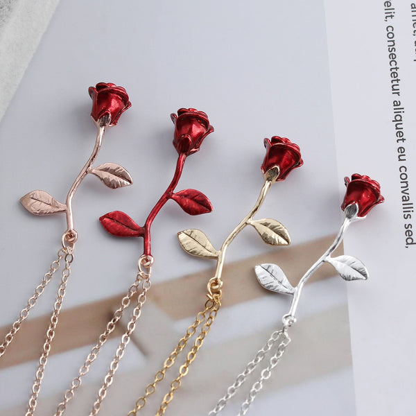 Rose Flower Pendant Necklace