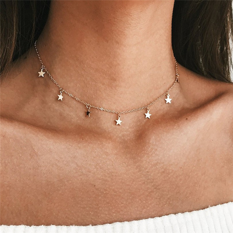 Cute Moon Star Necklace