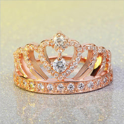 Princess Tiara Rose Gold Ring