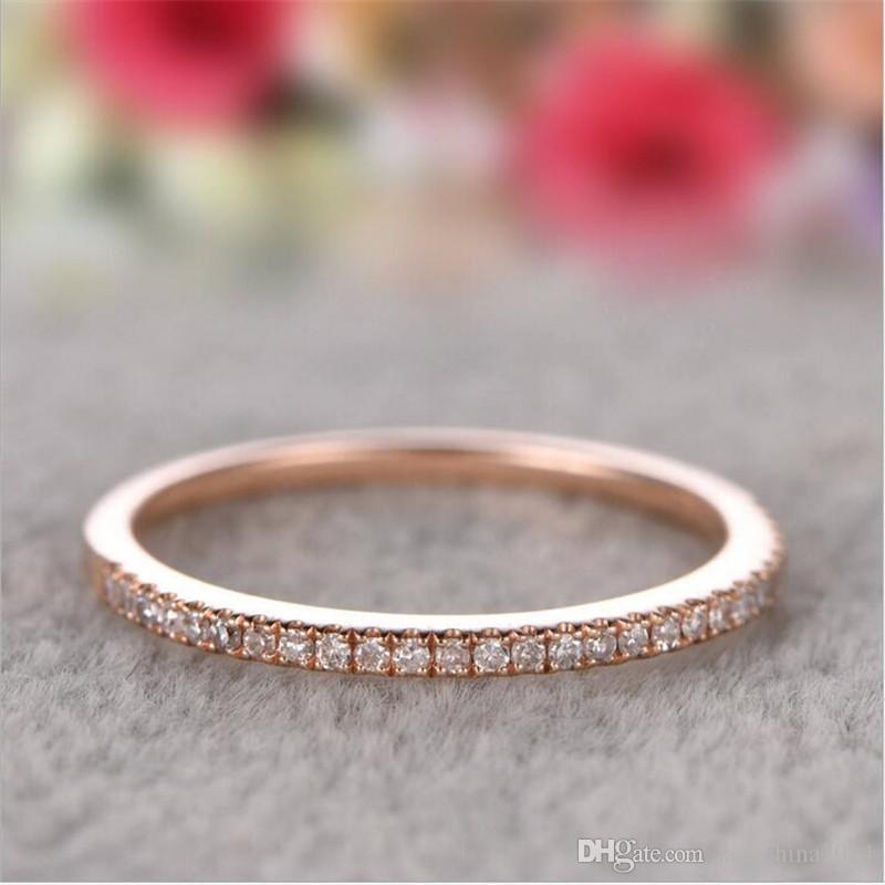 Crystal silver ring band